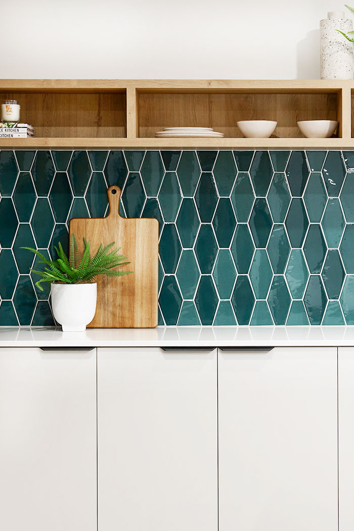 Prince Designs Green Hexagon Splashback Tiles 