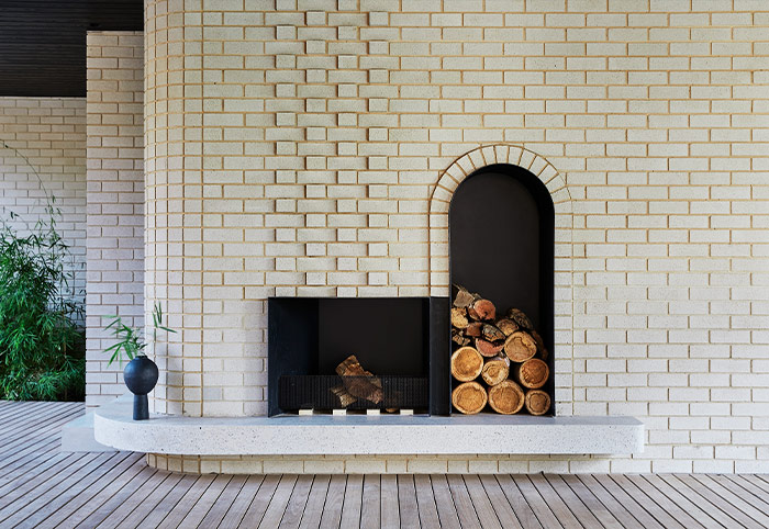 Brimar House Outdoor Fireplace