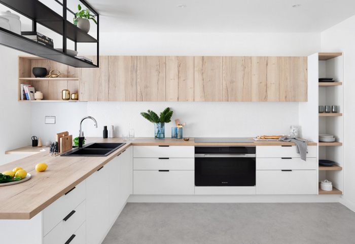 Affordable Scandi kitchen by Kaboodle