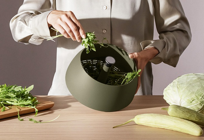 Eva Solo Green Tool Spinning Salad Colander