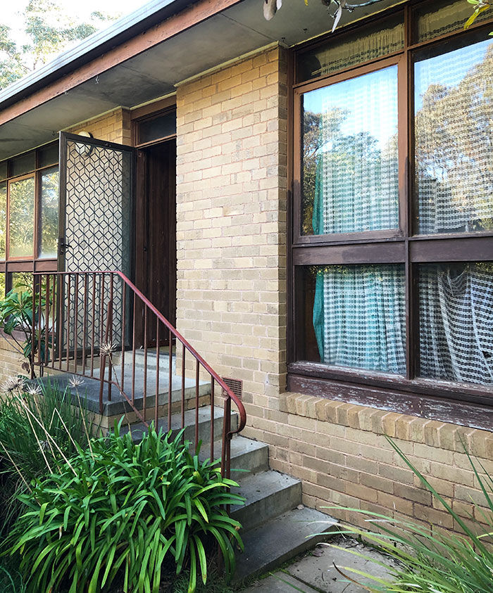 Morelle House original brick facade and entrance