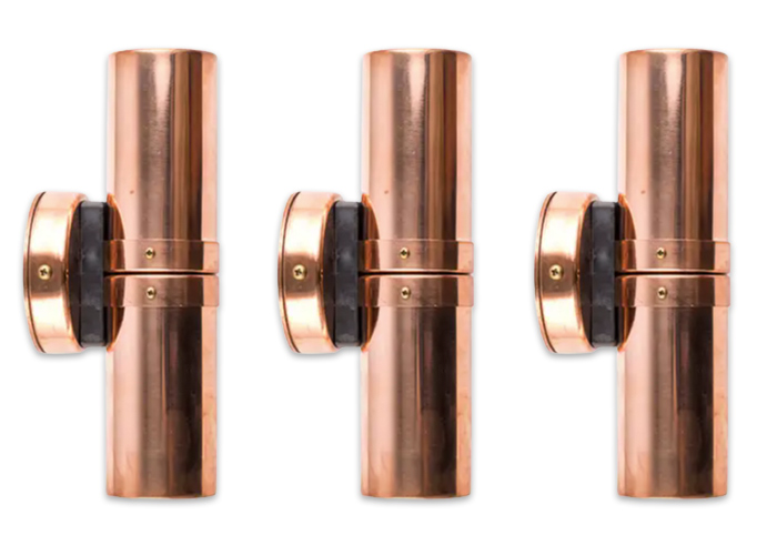Low-Glare Copper Outdoor Up/Down Light