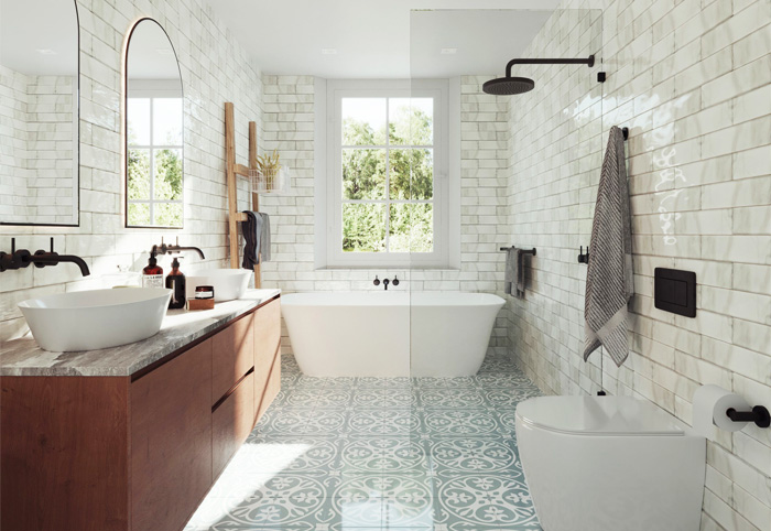 Beaumont Tiles Farmhouse Lux Bathroom Package