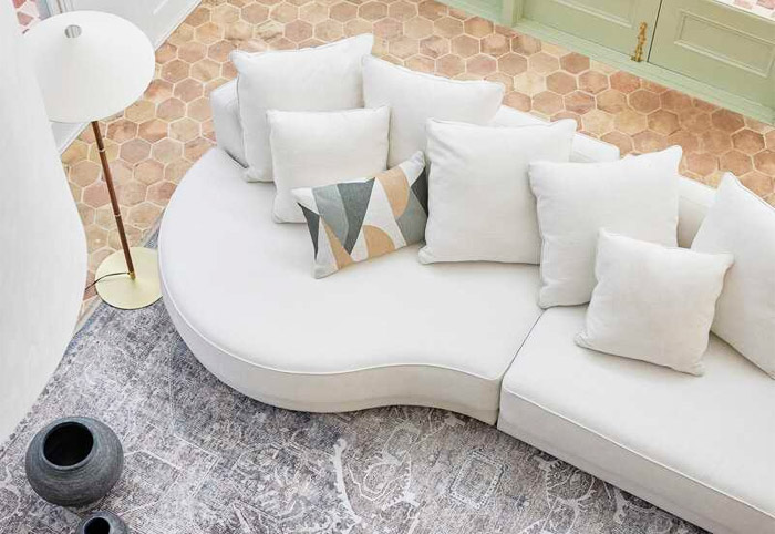 Freedom Cabarita Sofa in white from above.