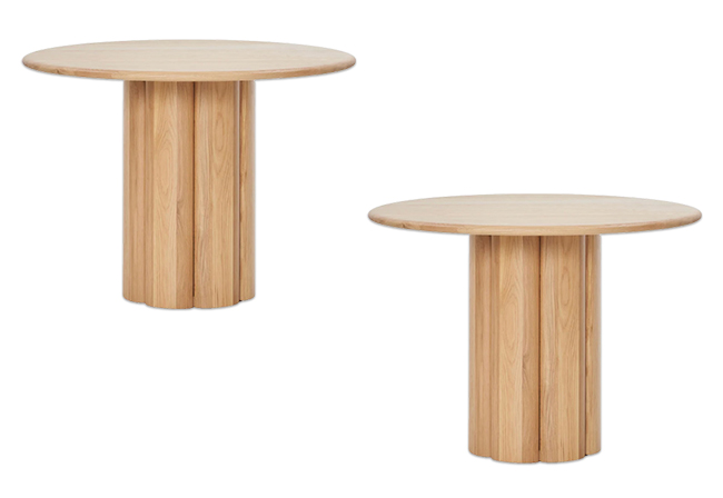 Natadora round oak dining table.