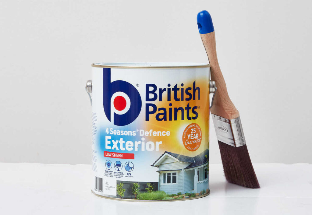 Tin of British Paints 4 Seasons Defence Exterior Paint.