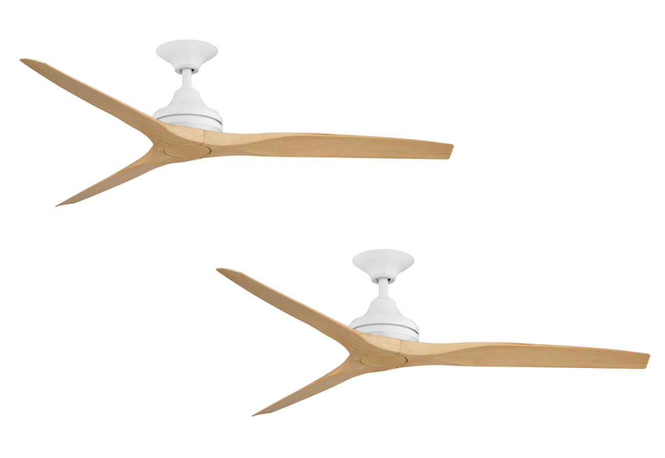 Spitfire white and natural 152cm ceiling fan.