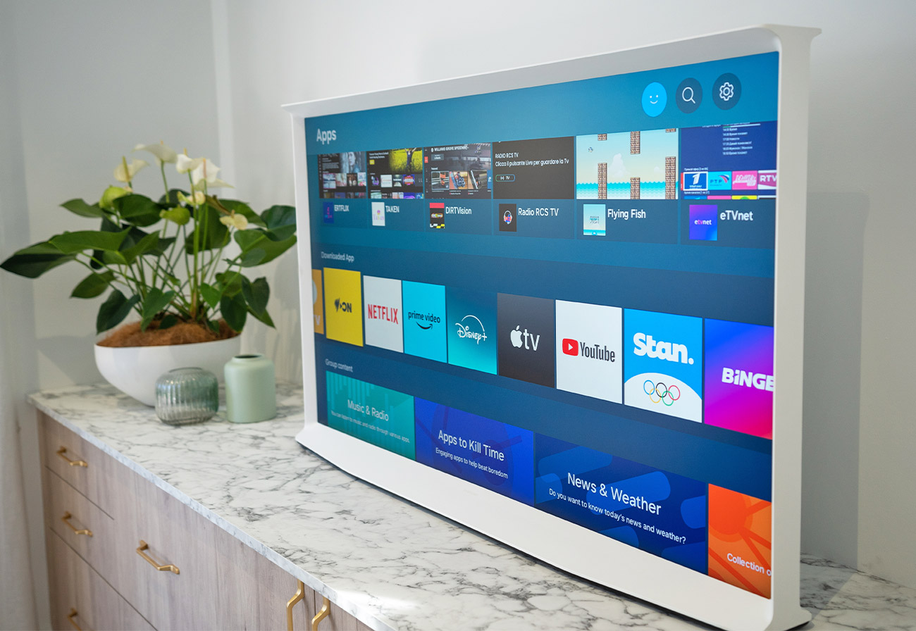 Samsung The Serif White 4k Smart TV.