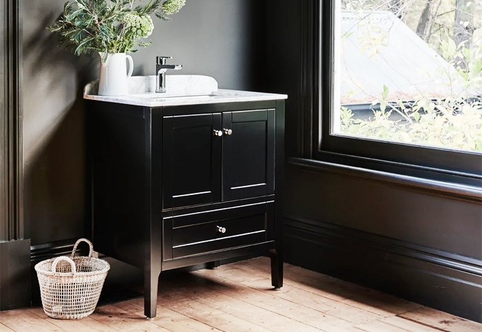 Birch and Oak Vienna 700 Matte Black Vanity