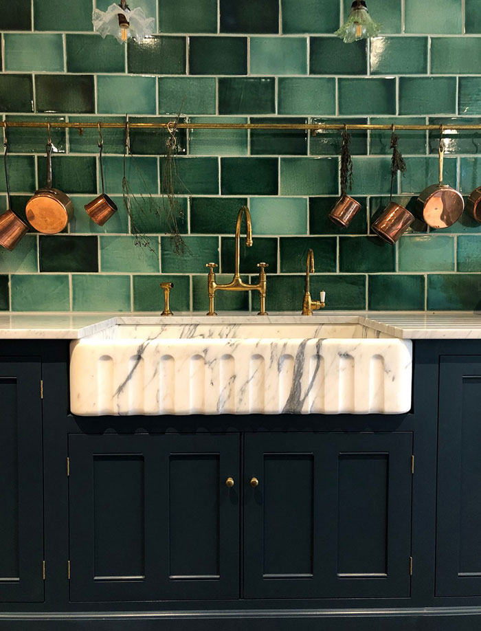 deVOL Kitchens Emerald Green Tiling