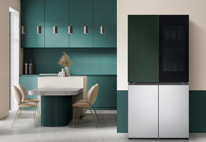 LG Objet Collection French Door Fridge in Green