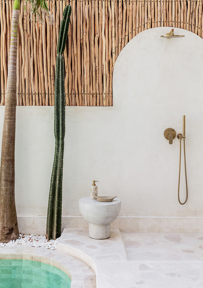 Bali Interiors - Bali Bungalow Outdoor Shower