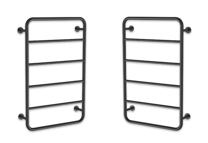 Phoenix Slimline Matte Black Towel Rail