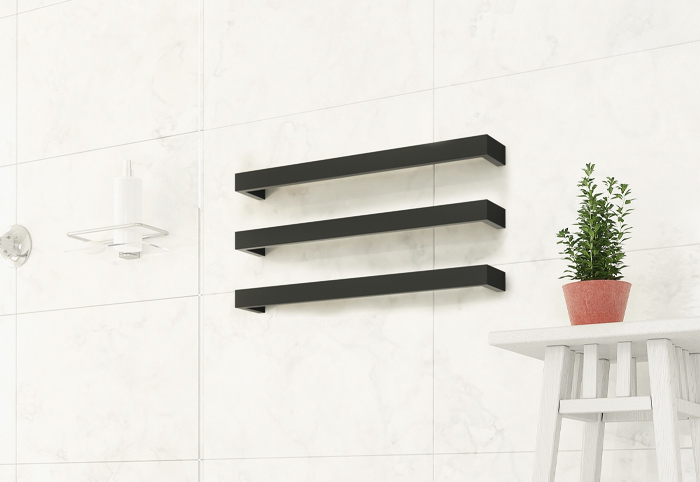 Thermogroup 12V Black Heated Towel Rail