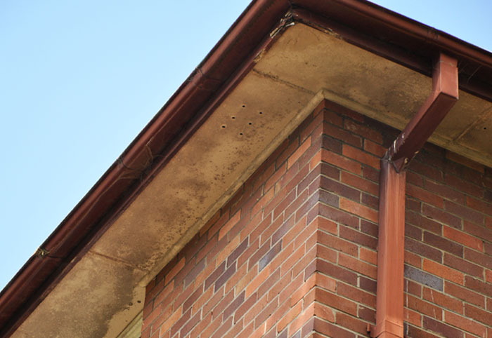 Apartment eaves containing asbestos