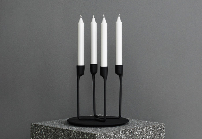 Normann Copenhagen Black Candle Holder