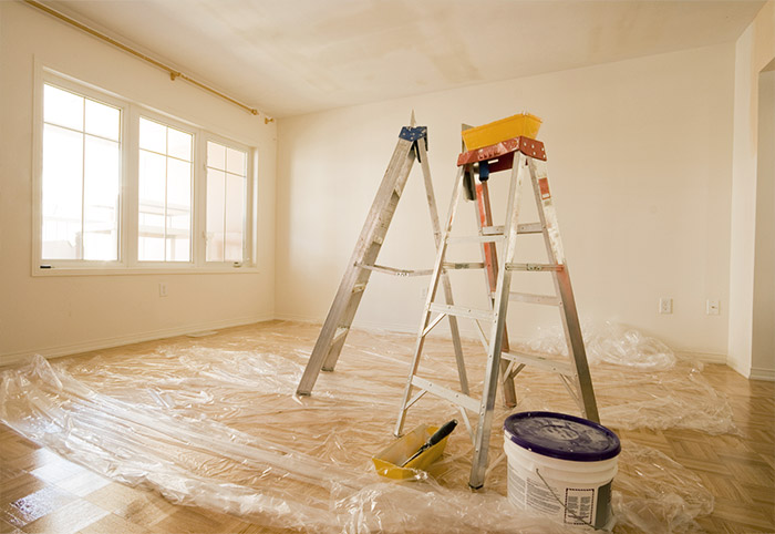 empty room being renovated