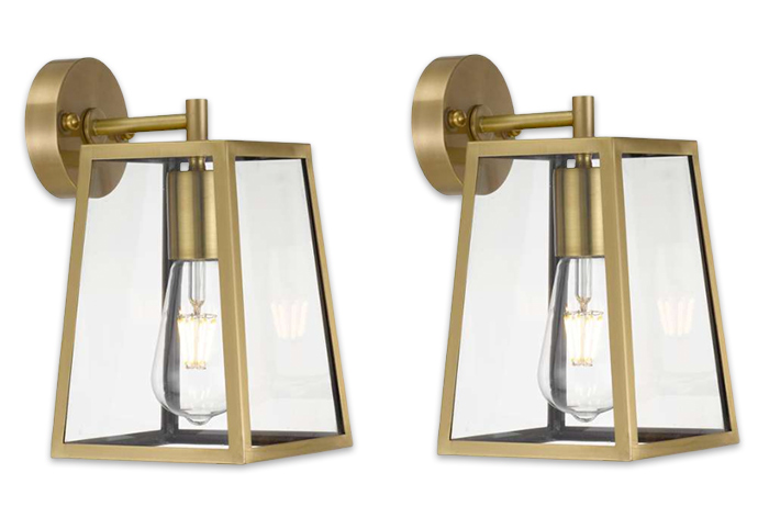 Cartena Antique Brass Outdoor Wall Light