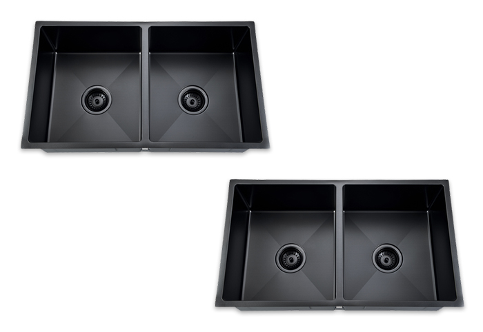 Platz Double Matte Black Sink