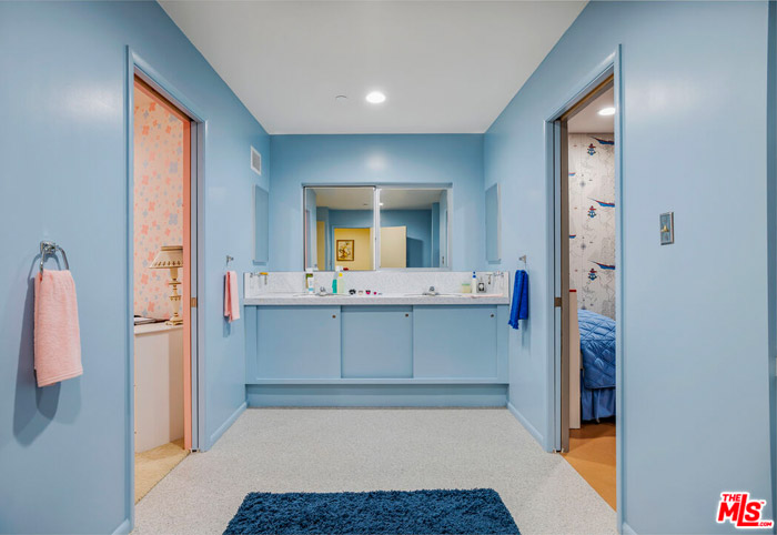 Bathroom of the Brady Bunch house.