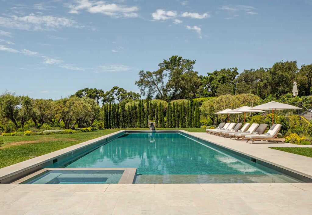 Gwyneth Paltrow's huge swimming pool in Montecito.