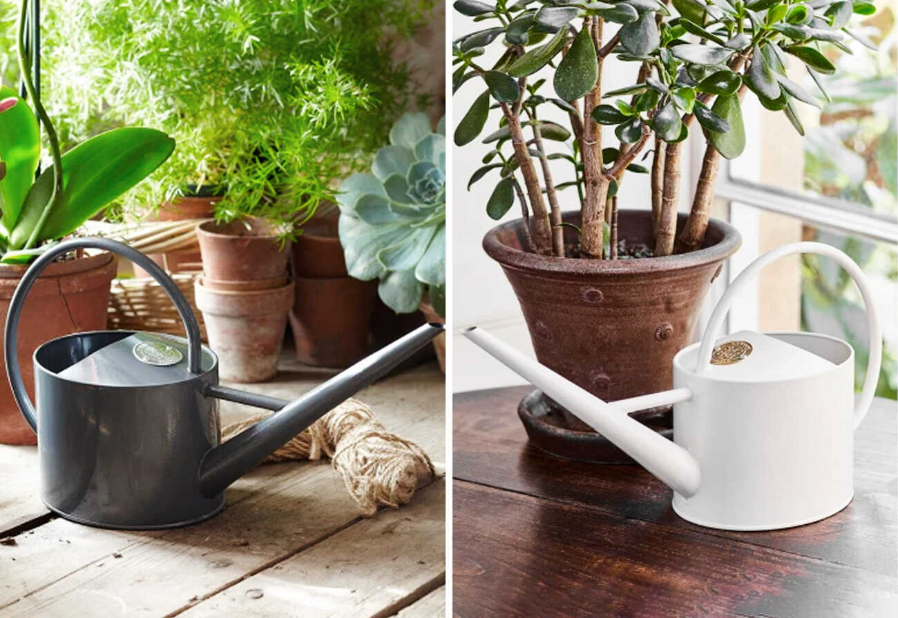 A black and white indoor watering can by Sophie Conran. 