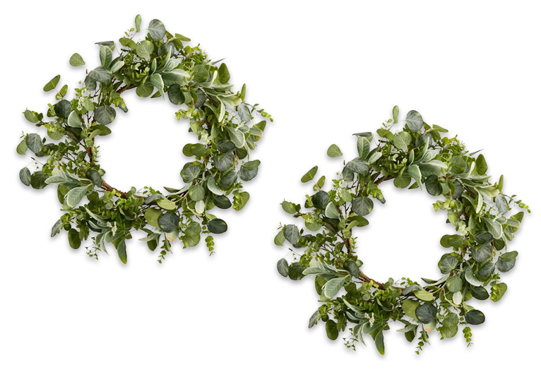 Freedom Australian Christmas wreath with eucalyptus.