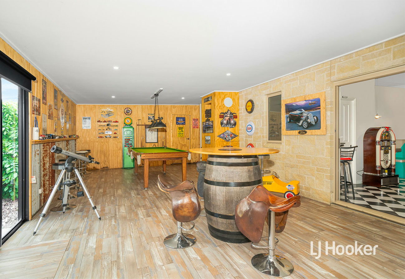 Pool room at a country estate.