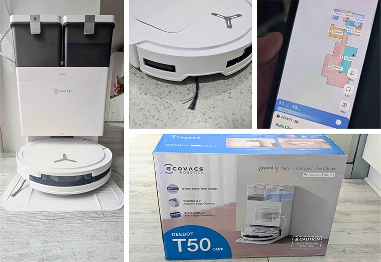 ECOVACS DEEBOT T50 OMNI Robot Vacuum wet and dry.