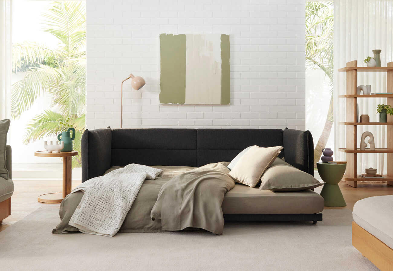 Koala Beauty Sofa Bed in Currawong Grey.