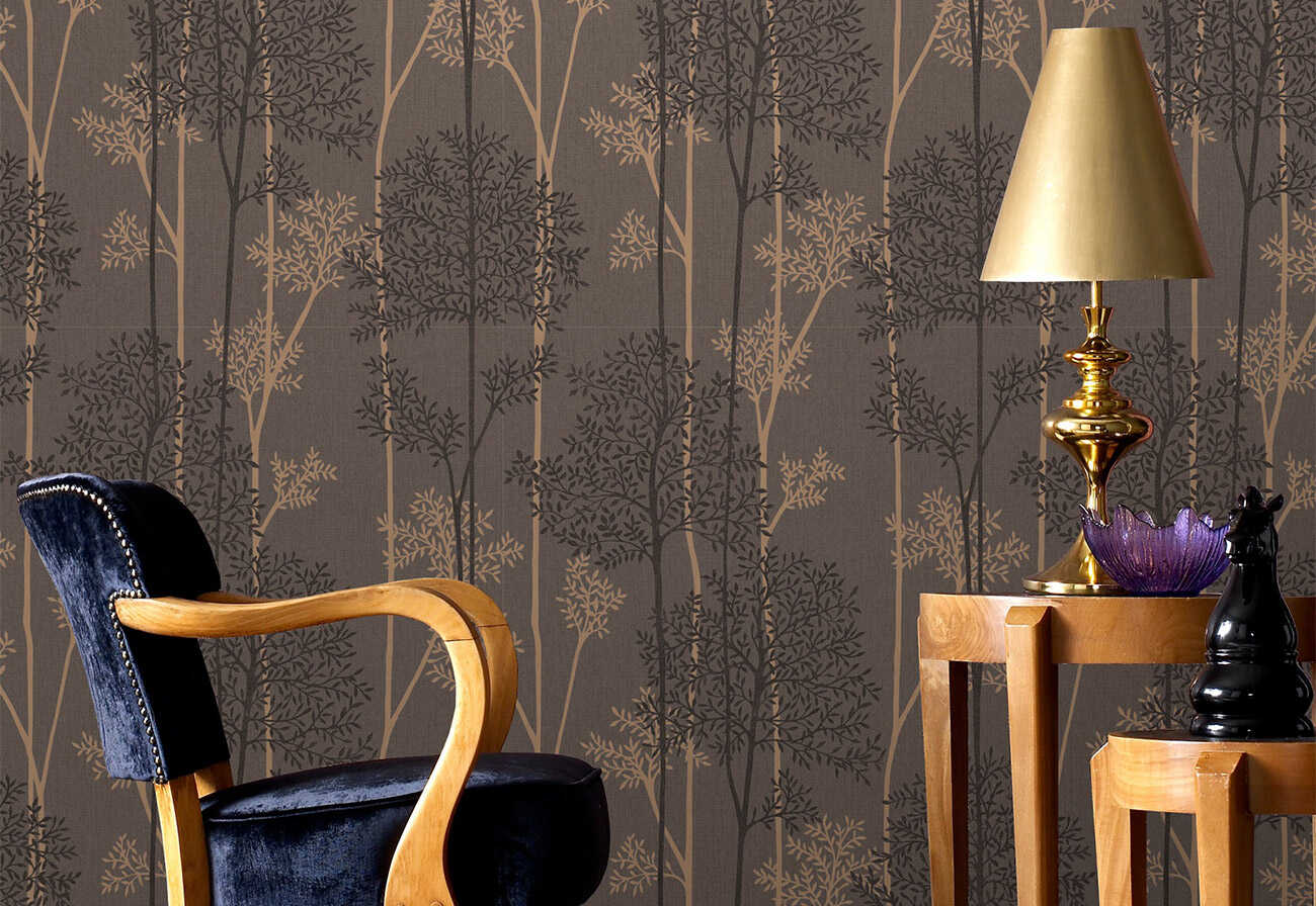 Superfresco wallpaper in bronze eternal.