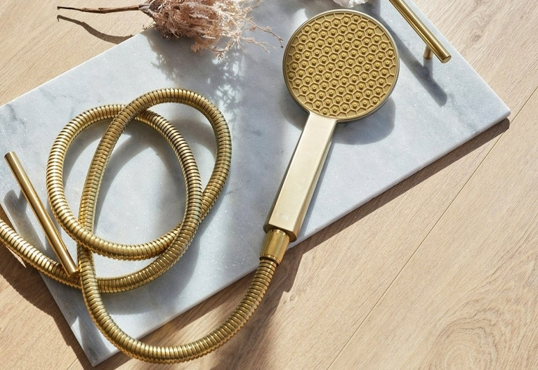 Glide Rainboost handheld shower head.