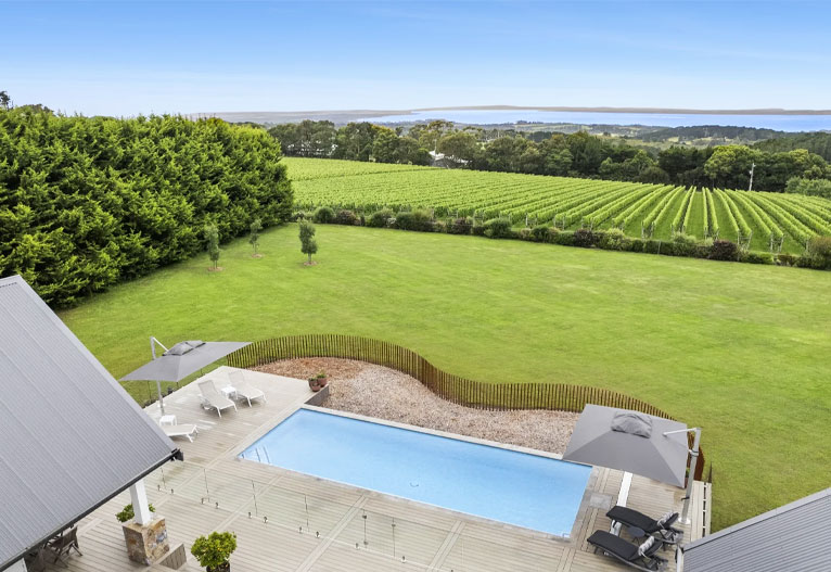 Acreage swimming pool in Red Hill Victoria.