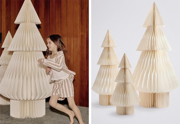 Honeycomb paper christmas tree.