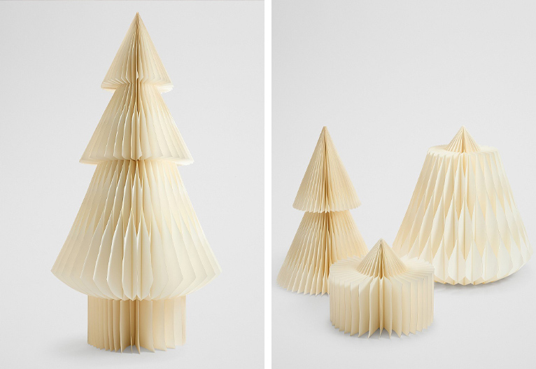 Country Road Honeycomb Paper Christmas Trees.