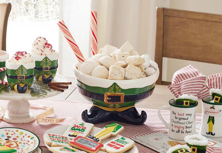 Elf Stoneware Serving Bowl on a table.
