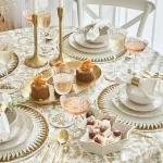 Pillow Talk Christmas tableware and decorations.