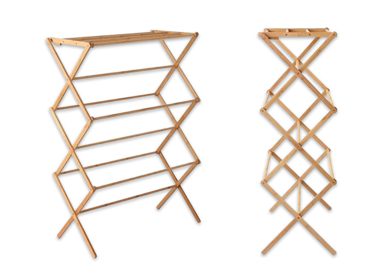 Artiss bamboo clothes airer rack.