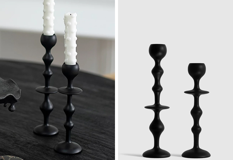 Black Blaze Infinity Candle Holders.