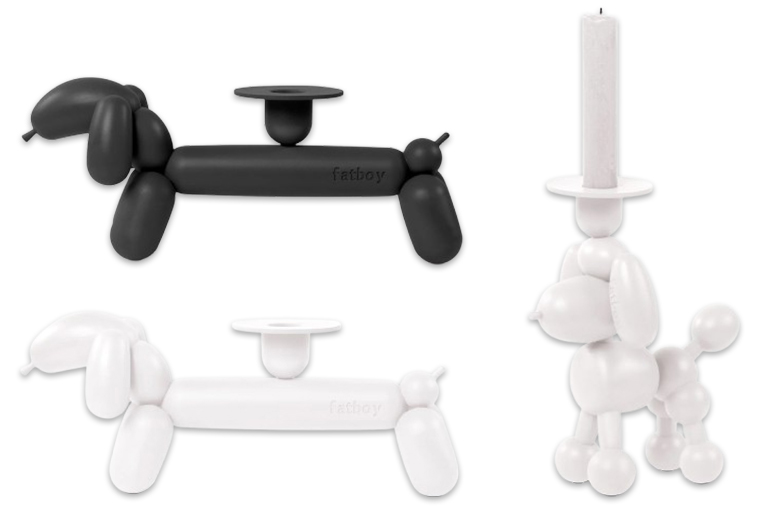 Fatboy Can-Dog Candle Holders.