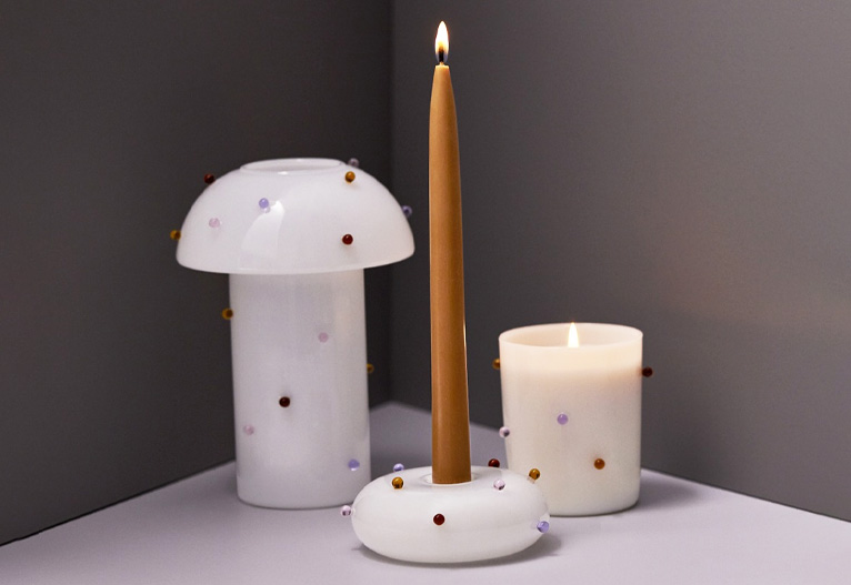 Maison Balzac Pomponette taper candle holder.