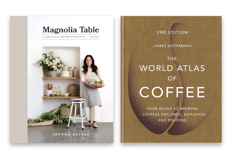Magnolia Table and The World Atlas Of Coffee books.