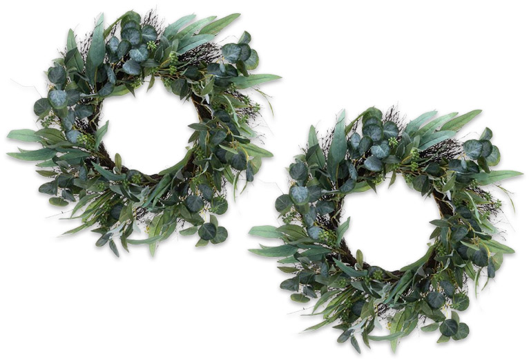 60cm Eucalyptus Christmas Wreath.