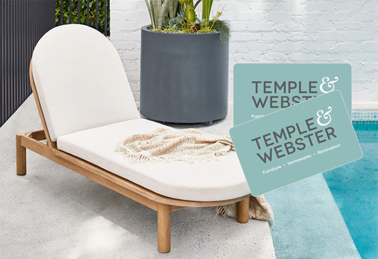 Temple and Webster gift cards.