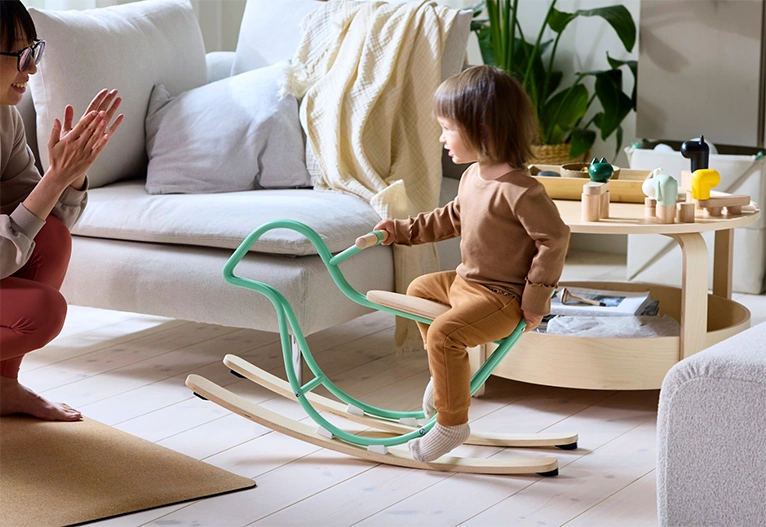 Ikea Gejsimojs rocking horse.